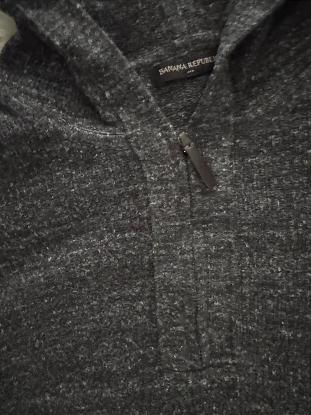 Banana Republic Charcoal Knit Hooded Pullover